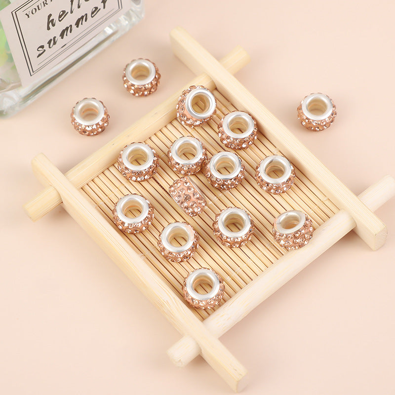 Wholesale 12mm Pandora Clay DIY Rhinestones Beads 100PCS
